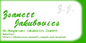 zsanett jakubovics business card